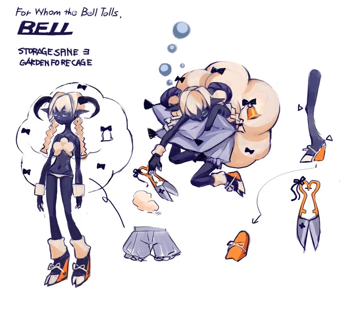 BELL デザインラフ 夢の魔女の本体 