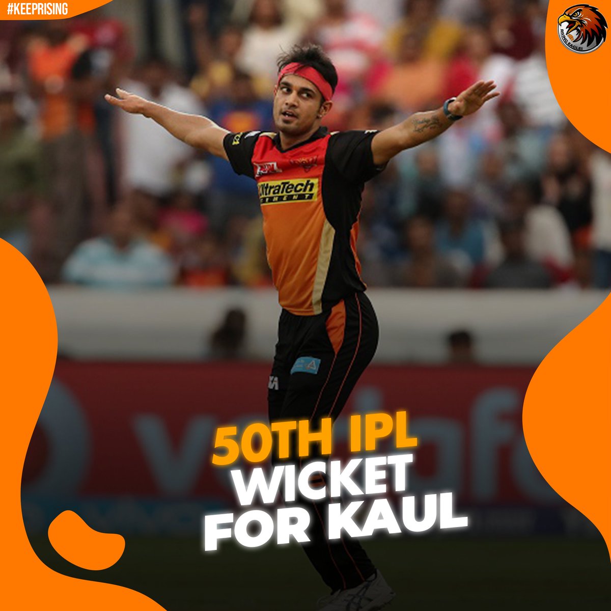 SRHFanArmy's tweet photo. What a way to reach the mile stone @Sidda79_KauL 
#weareback #weareorangearmy #srh #sunrisers #orangearmy #MIvSRH https://t.co/XfzFeqGfg9