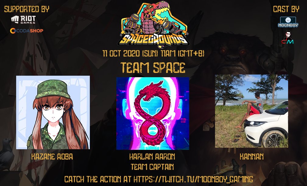 Moonboy_gaming's tweet photo. Last but not least we have the community team from the spacestation! We have Team Space with @HarlanAaronLoR Kazane and @KannanAnnamala2 ! Representing the space community Would these 3 Aliens have plays that's out of this world? Check them out on #spacegrounds!
#LoR https://t.co/JOWnGVdXjC