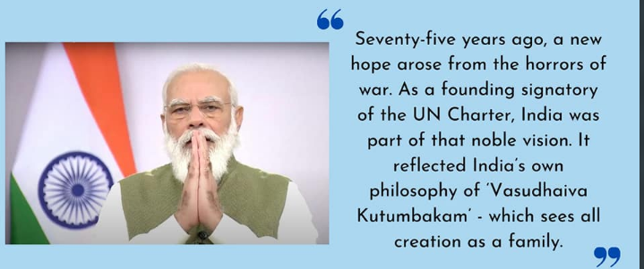 IndEmbDoha's tweet photo. Excerpts from the speech delivered to the #UNGA by PM
@narendramodi
#PMModiAtUN #UNGA75
Video of full address - https://t.co/DP2D0t6e5U
Text of speech - https://t.co/t3Rw67nSyj
@MEAIndia
@IndianDiplomacy https://t.co/tIBSjN1QgK