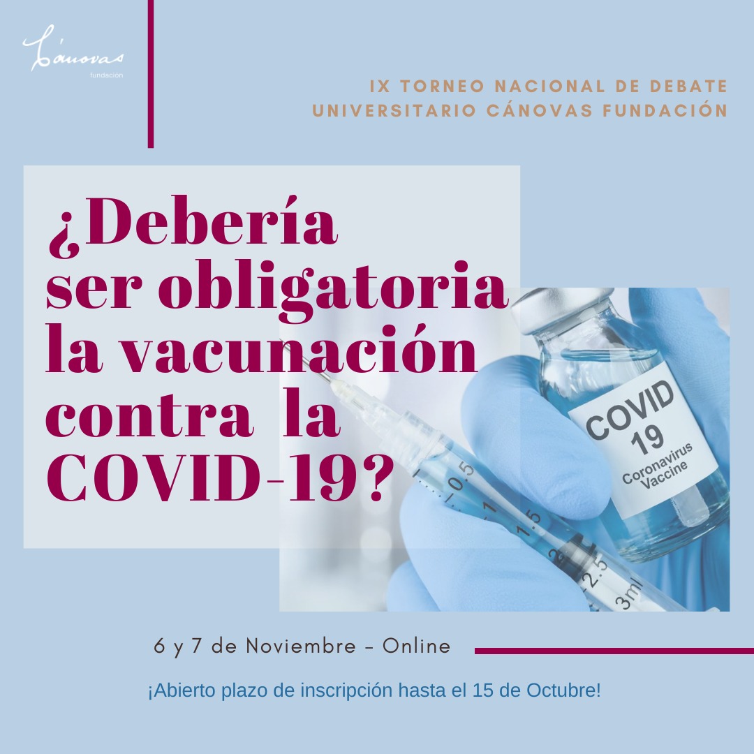 Convocada la IX edición del Torneo Nacional de Debate Universitario Cánovas Fundación!!📢

Se celebrará de manera online los días 6 y 7 de noviembre 💻

En nuestra página web (link en perfil) encontraréis el formulario de inscripción 📝📝