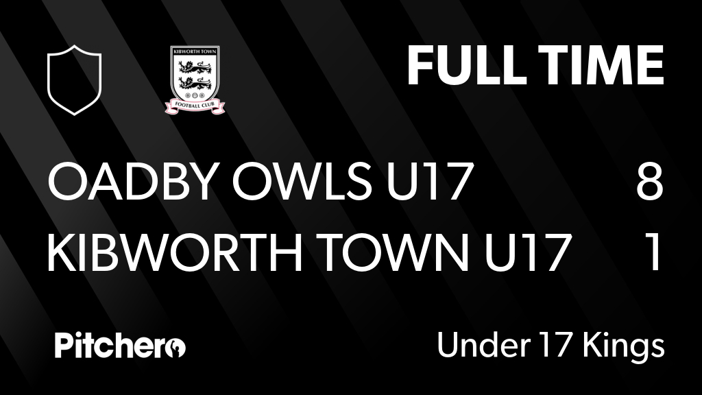 KibworthKings's tweet photo. FULL TIME: Oadby Owls U17 Tawnys 8 - 1 Kibworth Town U17 Kings
#OADKIB #Pitchero
https://t.co/Z1GChAWPmw https://t.co/ChGkEXohSh