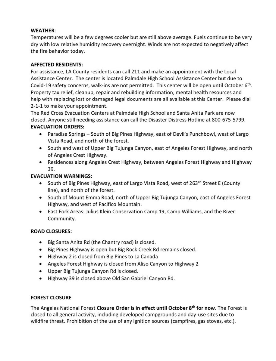 #BobcatFire Update: 
115,548 Acres 
84% Contained
The interior island north of Mt. Wilson has been producing a large amount of smoke for the past few days and will continue to consume internal acres within the control fire lines. EXPECT MORE SMOKE TODAY.
inciweb.nwcg.gov/incident/7152/