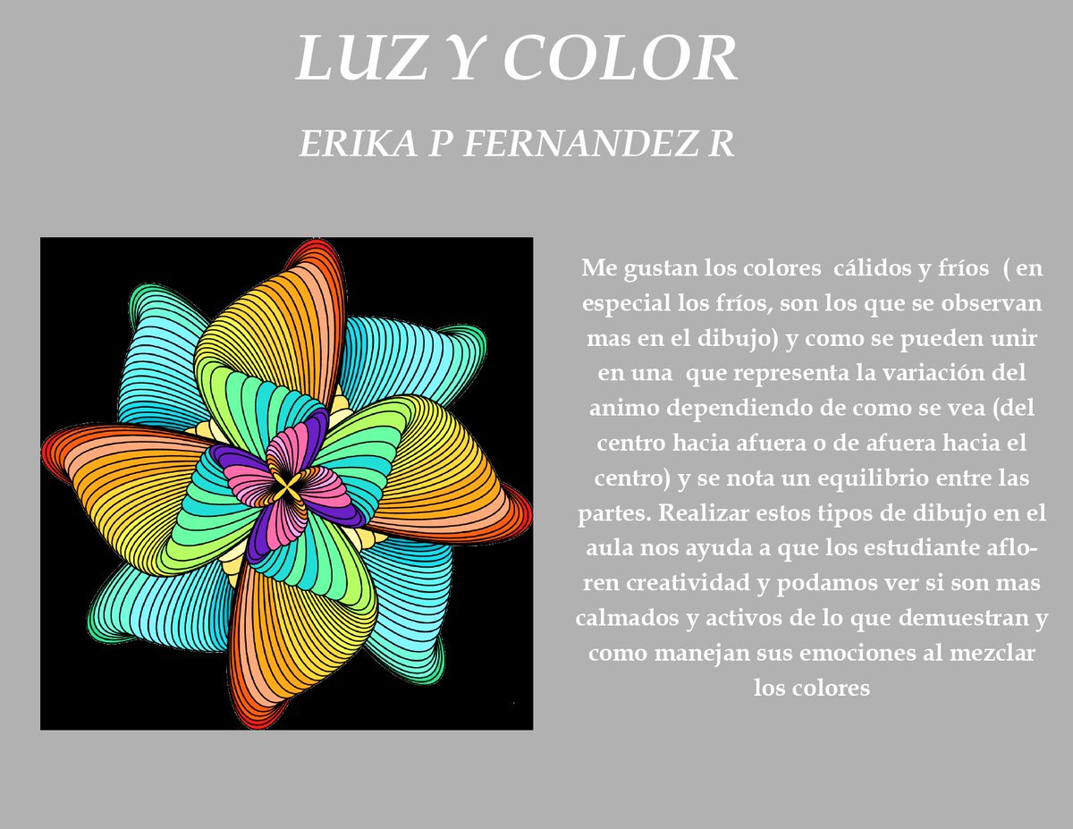 ExposicionP's tweet photo. Luz y color - Docente: Erika Fernández https://t.co/alxIau5wdl