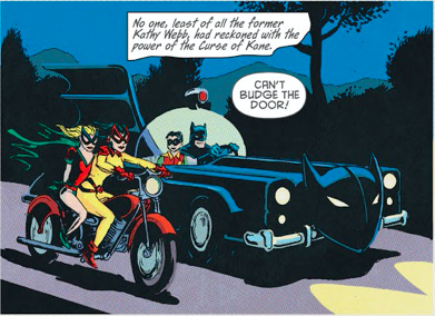 The last comic I want to talk about is Batman Incorporated Vol 1 #4. In "The Kane Affair" we see flashbacks to the life of Kathy Kane and her tenure as Batwoman. This one panel shows Kathy with Bat-Girl. It's not confirmed to be Bette but it probably is. So she's back in canon!