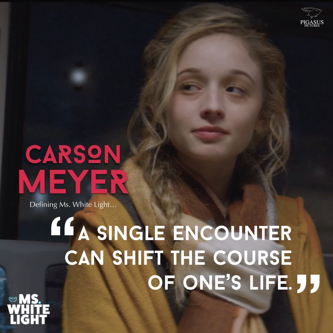 PigasusPictures's tweet photo. Carson Meyer believes Paul Shoulberg’s #MsWhiteLight is about how powerful one encounter can be. Watch in TWO DAYS on digital & demand - iTunes pre-order now! https://t.co/Ue5VCwArUx https://t.co/9zDVHQQzzY