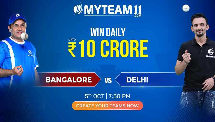 I'm ready with my teams, are you ready with yours? Join me for Bangalore vs Delhi on MyTeam11.com & WIN BIG. #IndiaKiApniFantasyApp #MyTeam11