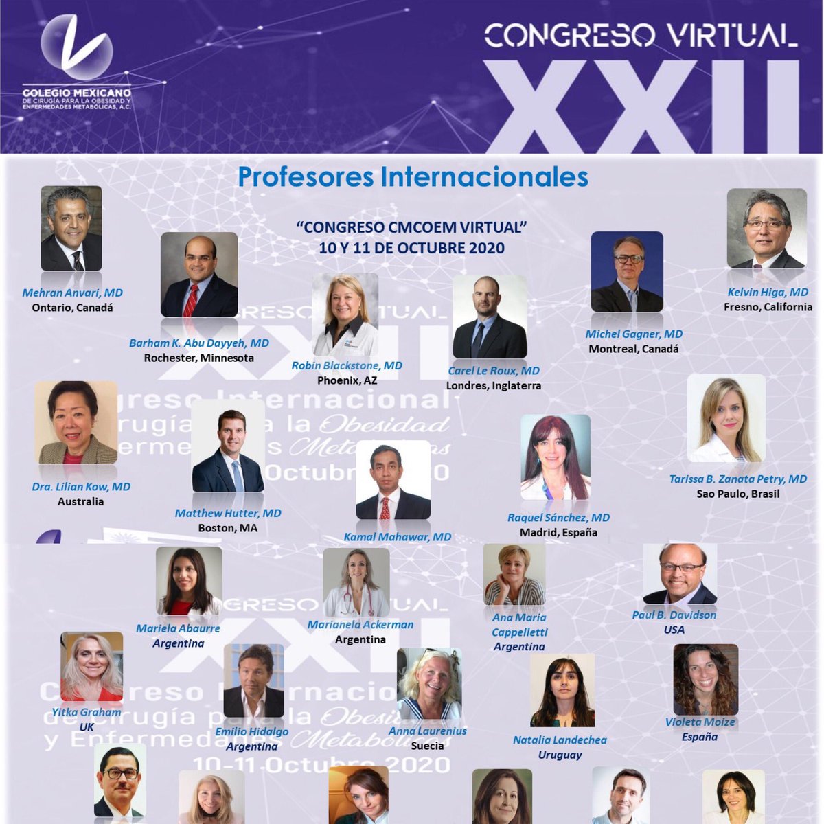 ObesidadCMCOEM's tweet photo. Simultaneous Translation will be available during the #VirtualCongress #CMCOEM 
Register Today at: https//bit.ly/36AELPt
¡S O L O  F A L T A N  6  D Í A S !!!   🇲🇽 https://t.co/fog7YXcnAW