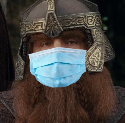 Gimli: he attached his to his helmet to keep it off his beard