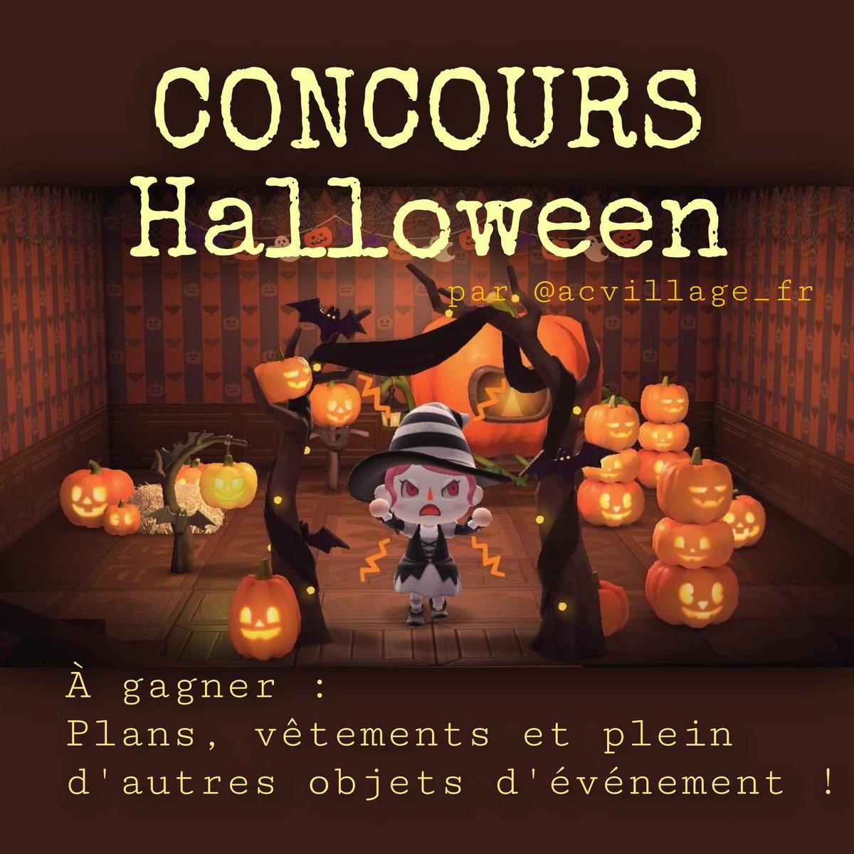 acvillage_fr's tweet photo. 🎃 CONCOURS 🎃

Tentez de remporter tous les plans ainsi que les vêtements et matériaux d'Halloween (liste complète en dessous) !

Pour participer :
- suivre @acvillage_fr
- RT ce tweet
Tirage au sort le 21/10

Tentez également votre chance sur Instagram : https://t.co/wdpjHRdzDv https://t.co/3JOWxkW0Rg