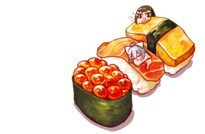 「multiple girls sushi」 illustration images(Oldest)