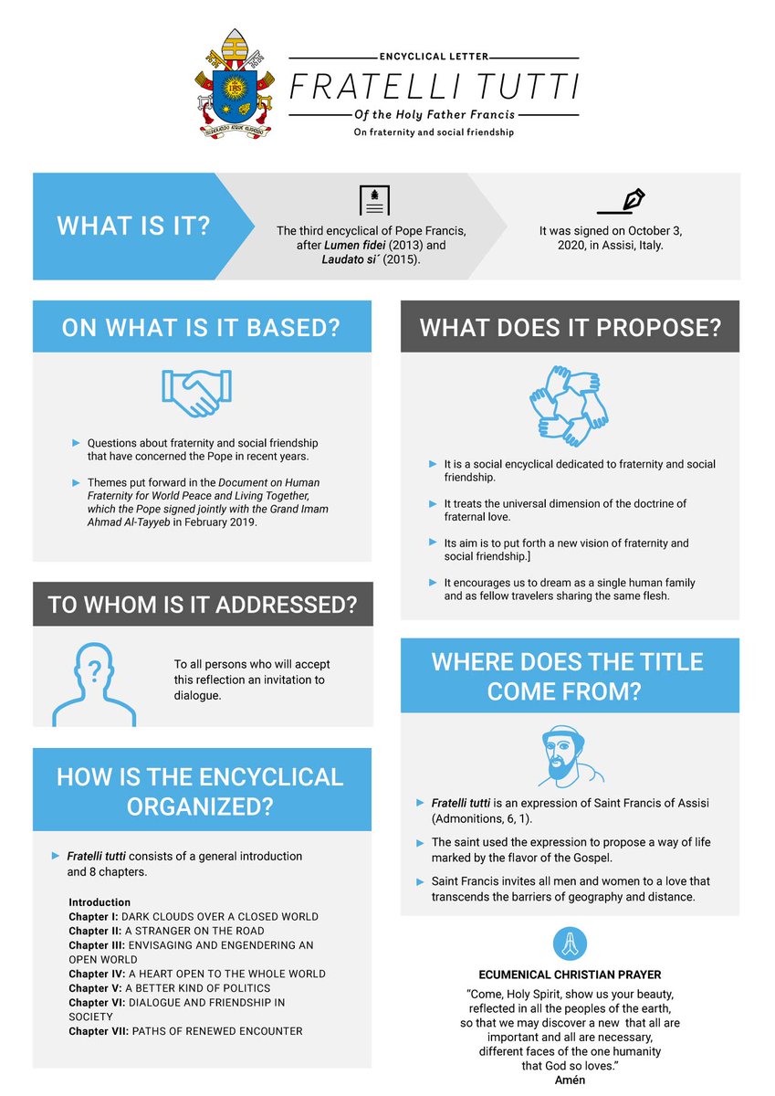 A good summary of #FratelliTutti from <a href="/CatholicBishops/">CatholicBishops</a>