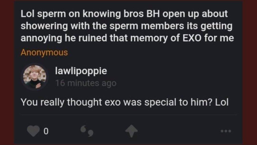 A small thread of lawlippopie showing her anti baekhyun nature