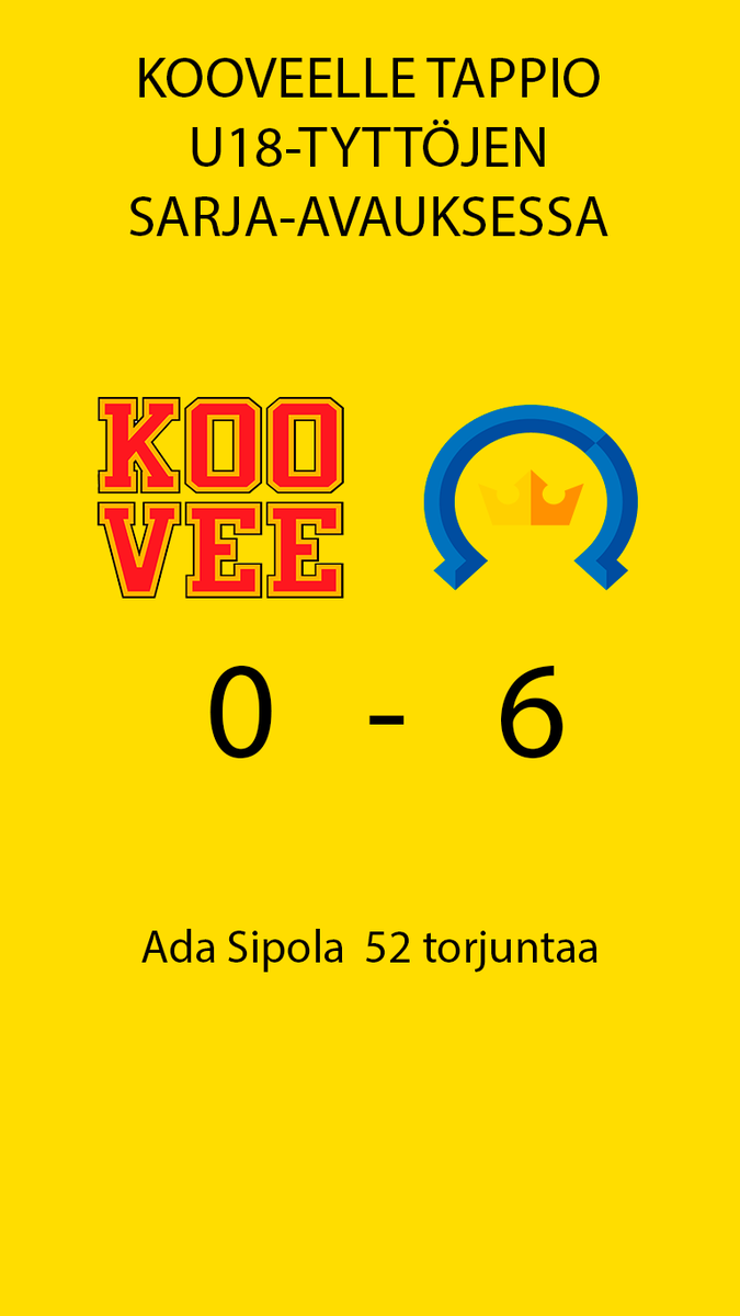 K-Espoo oli tänään parempi U18-tyttöjen sarja-avauksessa. Ensi viikolla U18 matkustaa Hämeenlinnaan ja Naiset Loimaalle #Koovee #KEspoo #U18tytöt #Naiskiekko