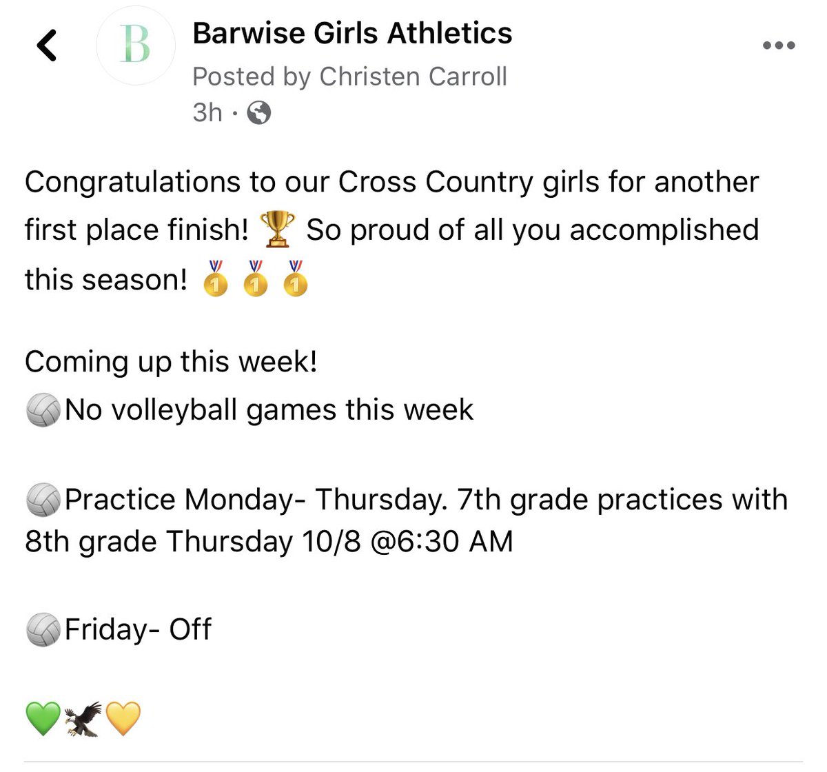 Barwise Girls Athletics (@bmsladyeagles) on Twitter photo 