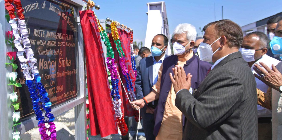 manojsinha_'s tweet photo. Dedicated Ashthal Bridge worth Rs 9.55 cr to the local people and Laid foundation stones for Solid Waste Management plant at Kulgam. https://t.co/p0AmGF93lf