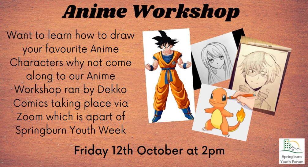 Springburn Youth Forum On Twitter Springburn Youth Week Starts A Week Tomorrow One Of Our Events Which We Are Most Looking Forward To Our Anime Workshop Run By Dekkocomics It Takes