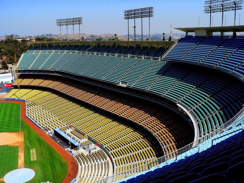 Best: Dodger Stadium's seating color scheme was designed to mimic the beach and ocean.  #Dodgers  