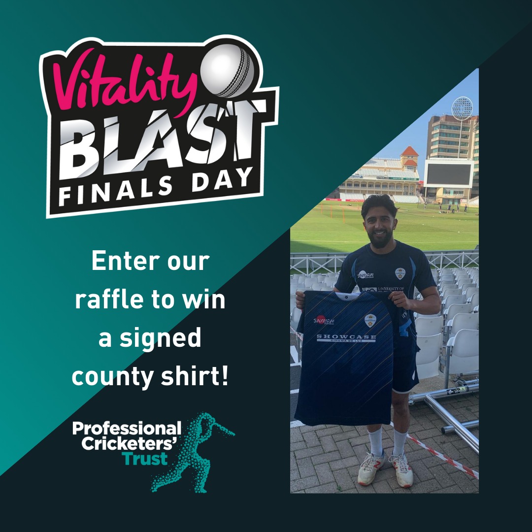 Cricketers’ Trust (@cricketerstrust) on Twitter photo Middlesex, Derbyshire and <a href="/NorthantsCCC/">Northamptonshire Steelbacks</a> have all contributed ☑️
👕 It costs just £5 to enter our raffle to win a signed #Blast20 shirt!
👉 bit.ly/FinalsDayRaffle
#FinalsDay Middlesex, Derbyshire and <a href="/NorthantsCCC/">Northamptonshire Steelbacks</a> have all contributed ☑️
👕 It costs just £5 to enter our raffle to win a signed #Blast20 shirt!
👉 bit.ly/FinalsDayRaffle
#FinalsDay