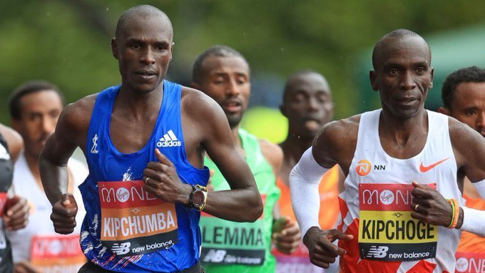 CKirubi's tweet photo. It’s a rule of thumb. Champions do not become champions when they win, but in the time and dedication they put in preparing mentally and physically. 

Congratulations to Kipchumba for coming 2nd and @EliudKipchoge for the effort. You’ve both done us proud! 🇰🇪 

#Londonmarathon https://t.co/Jl6RE3u0cf