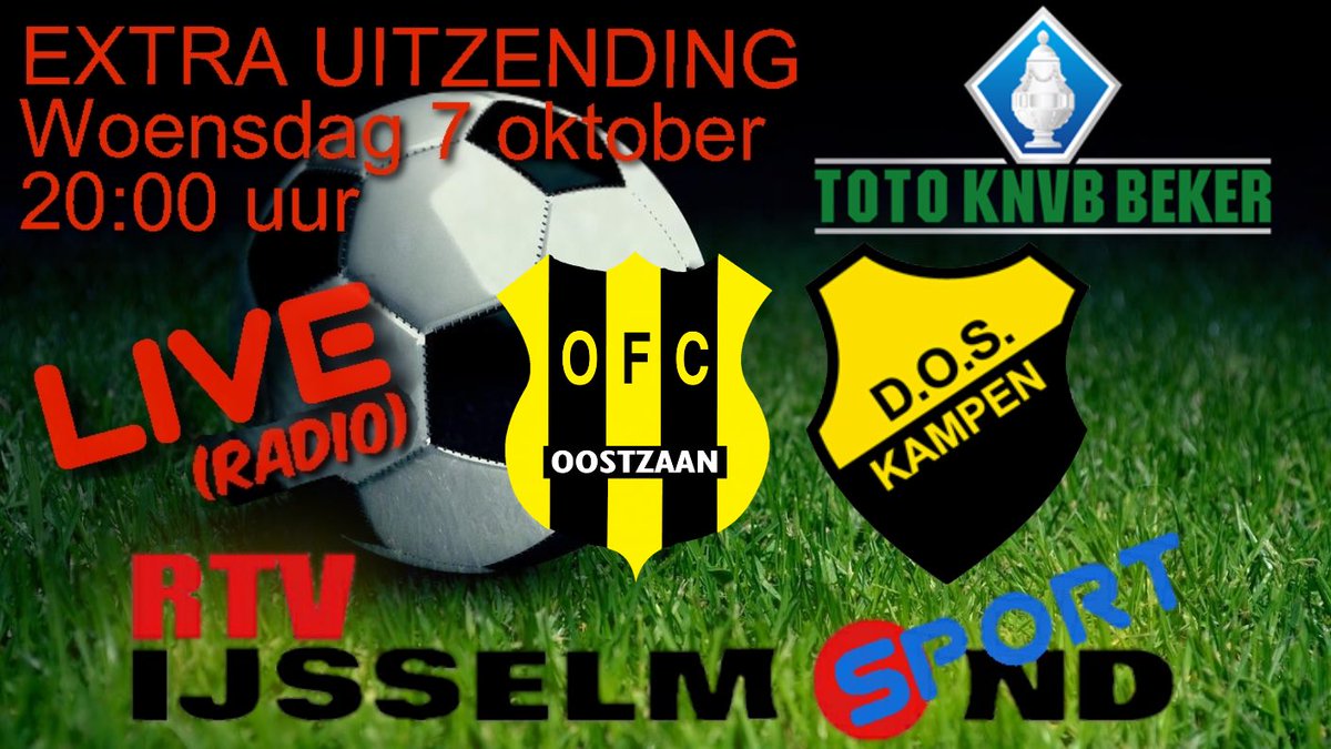 Woensdagavond speelt DOS in de tweede voorronde voor de TOTO KNVB Beker tegen OFC Oostzaan. De wedstrijd begint om 20.00 uur en is live te volgen via het radioverslag van RTV IJsselmond. Check hier alle gegevens: doskampen.nl/1/115/bekerdue…