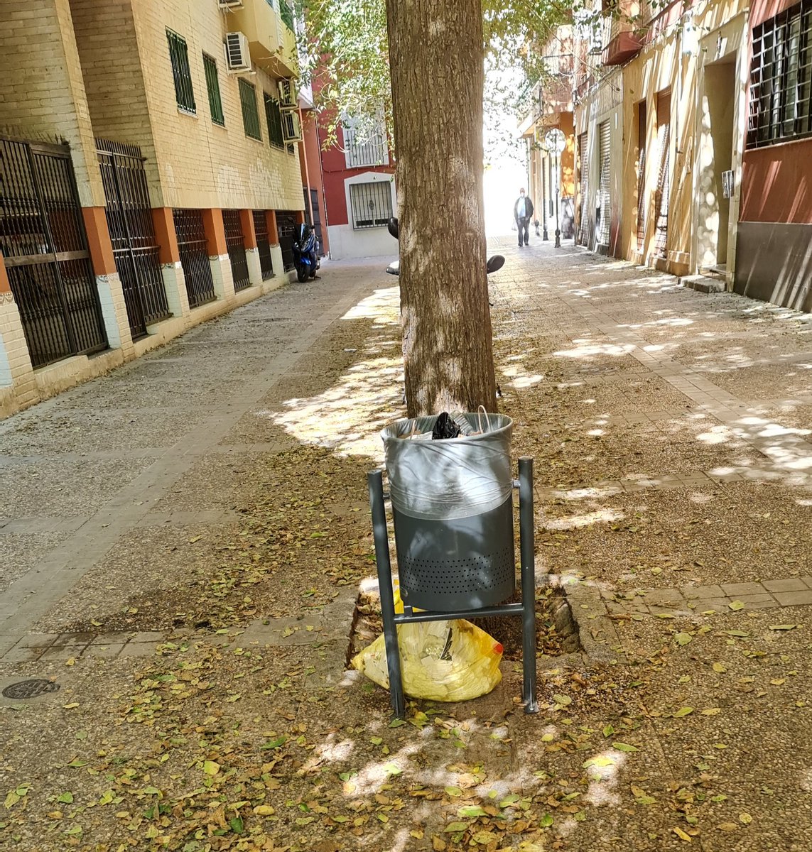 Tenemos nuevo basurero en el barrio... cuando van a quitar esta papelera situada en un sitio poco propicio? Junto a un árbol, con posibilidad de incendios. Pueden cambiar la ubicación a una mas lógica? @RealejoGranada <a href="/Granada_Limpia/">Granada limpia, que te quiero limpia</a> <a href="/aytogr/">Ayuntamiento de Granada</a> <a href="/AntonioFLupion/">Antonio F. Lupion</a>