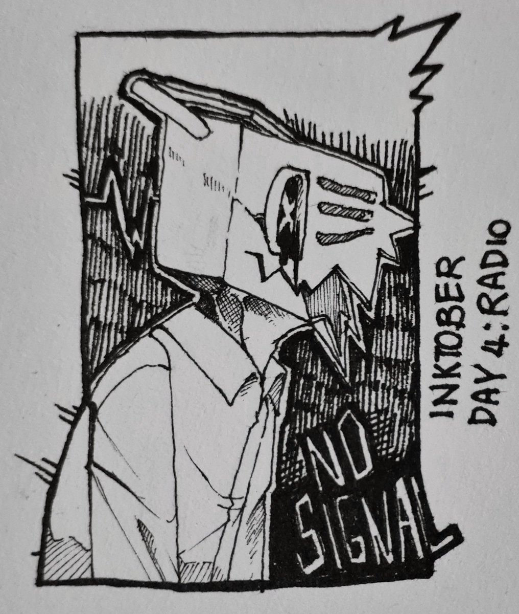 #inktober2020 
Day 4: Radio 