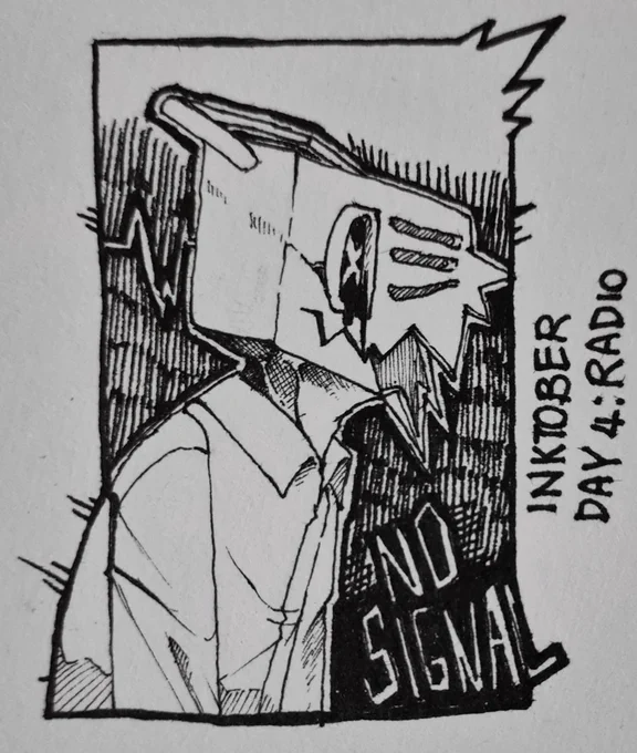 #inktober2020 
Day 4: Radio 