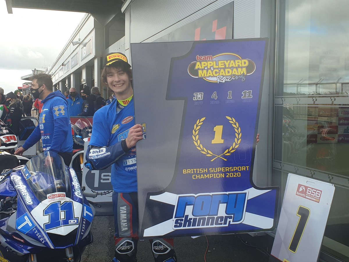 Love this! Our 4th consecutive Champion, the unique @RorySkinnRacing !!