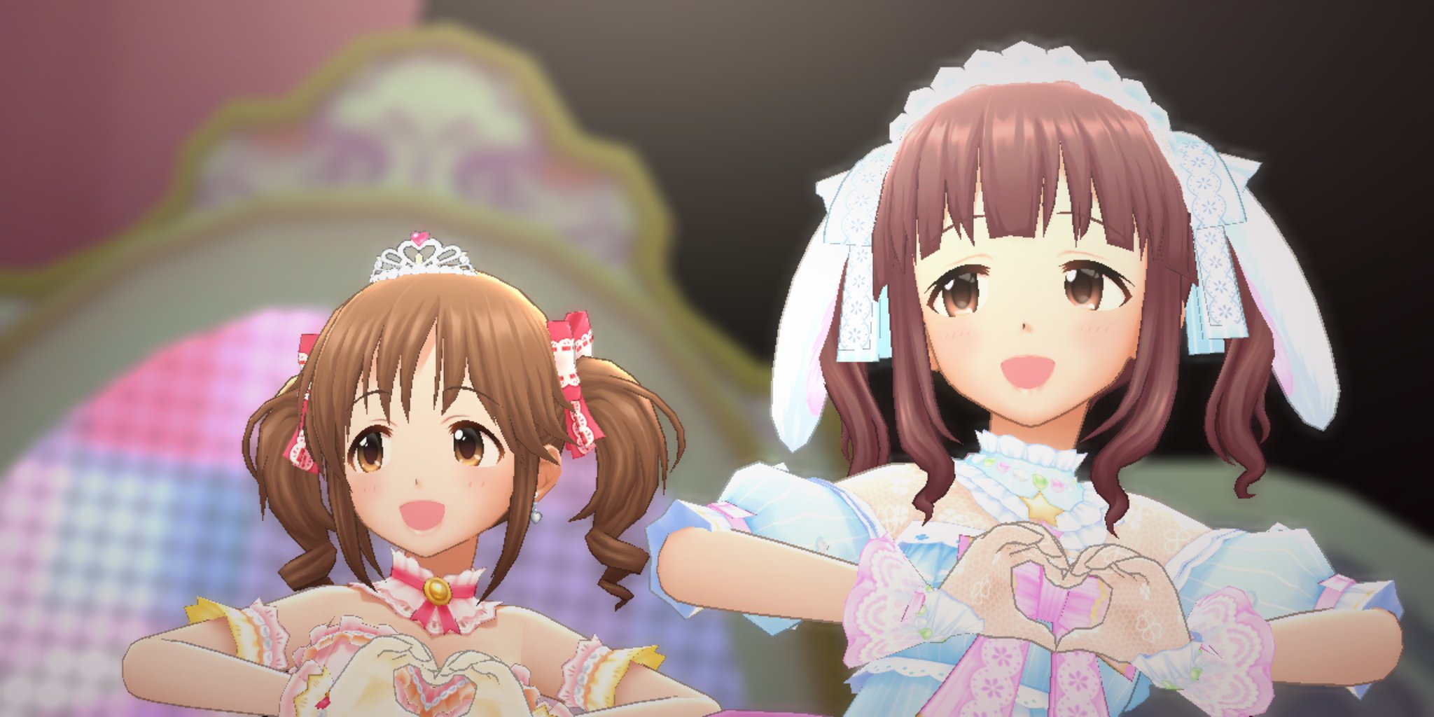 くろつきよる 今日追加の限定ssr うさぎさんわーるど 緒方智絵里ちゃんと愛梨を かわいい系の曲で共演させてみる 引く前から思いましたけど もう本当に可愛くて可愛くて もっと色々と撮ってあげたい お気に入りのひとり 十時愛梨が夜10時を