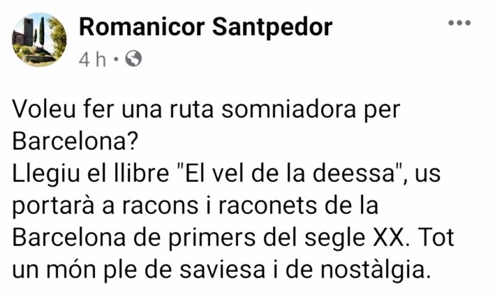 SabateMarin's tweet image. Lectors que recomanen #Elveldeladeessa 💜
@columnaedicions @gloriagasch 
#PremiNèstorLuján2020 
#BarcelonaModernista #Llegirencatalà