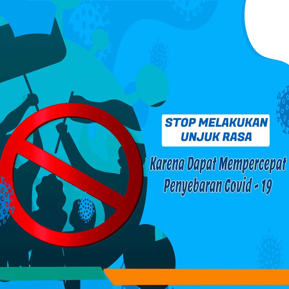 surondableg's tweet photo. Mendingan di rumah aja, gak usah demo - demoan. Biar aman dari Covid-19

#TaatProkesUntukSemua https://t.co/QUIB7RONf9