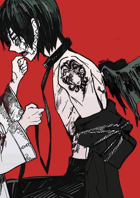 #天使の日
自分よりでかい悪魔を下僕にしてる物騒な天使が性癖ですだよ、、! 