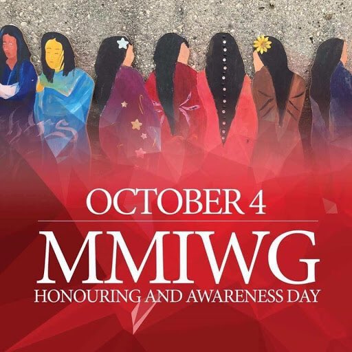 Good morning. October 4th is a day where we honour the lives of Missing and Murdered Indigenous Women and Girls (MMIWG). The violence experienced by Indigenous women and girls in Canada is a national tragedy. 1200+ cases and still rising. 

No more stolen sisters. 
#MMIWG