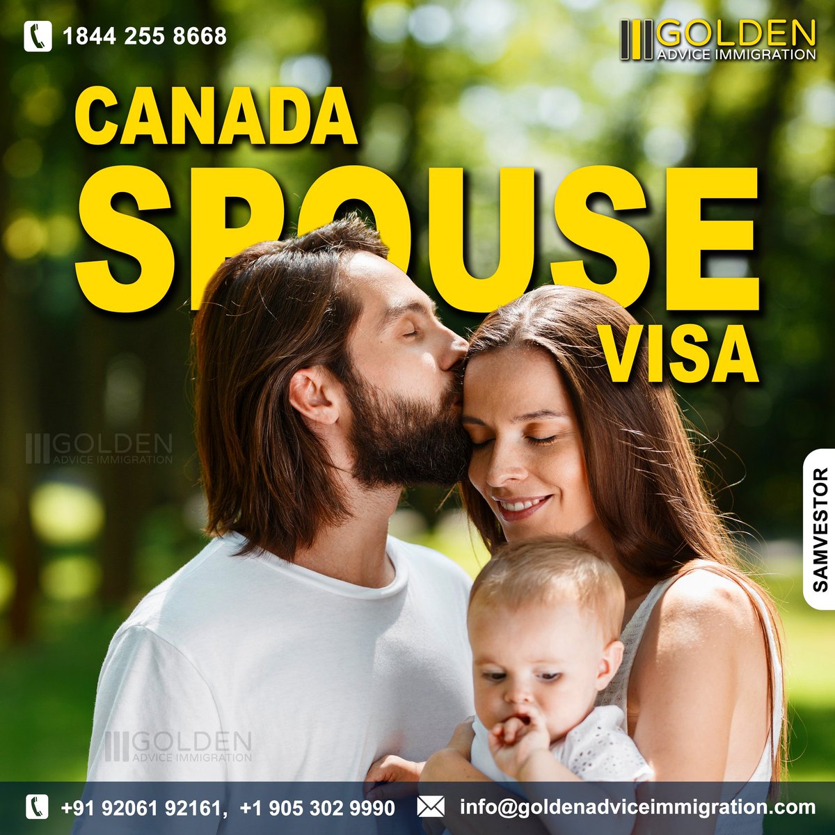 GoldenAdviceInc's tweet photo. Settle in CANADA with your #spouse!

98% Approval Rate 
900+ Approvals

Schedule your free consultation call by visiting-
https://t.co/ZV0IYpwG7I

Contact-
1844-255-8668
+91 92061 92161

#spousevisacanada #spousevisa #canadaspousevisa #spousedependentvisa #dependentvisa https://t.co/tANS940Nu9