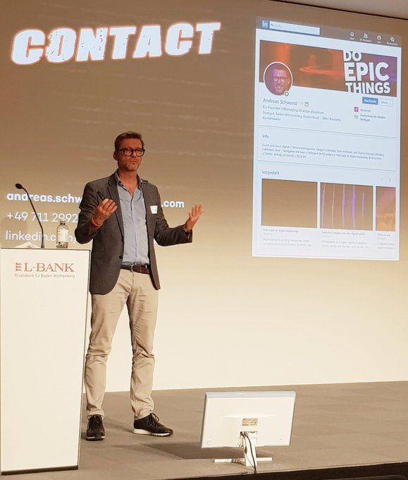 Andy_Schwend's tweet photo. Vielen Dank für die Einladung, lieber #hightechsummit! Am Freitag habe ich am @KITKarlsruhe über 25 Jahre @diconium und 25 Jahre Unternehmertum gesprochen. Gerne wieder! https://t.co/cWROPwzJTq