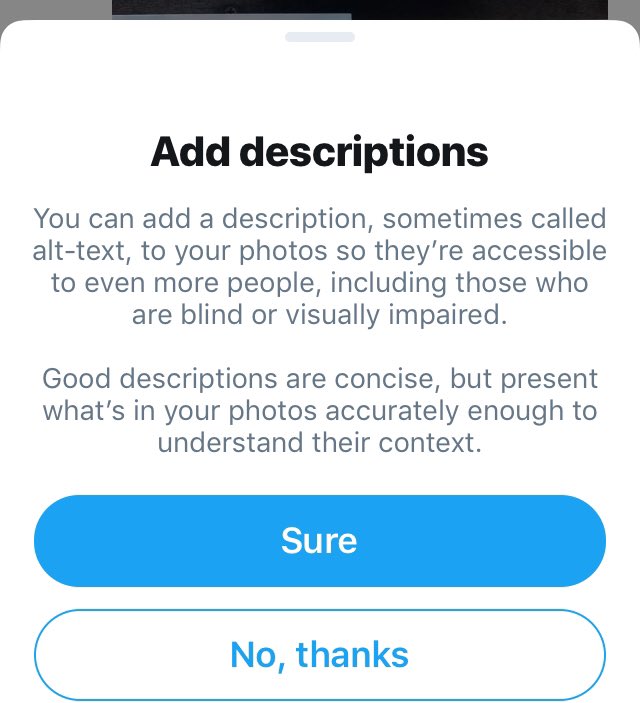 letsgetgrowing2's tweet photo. @LyndaWarren1 @BigGayShaun I just learned that when posting a photo the +ALT option allows you to add a description which makes the photo accessible to those who use screen readers. https://t.co/kfSG4iN1aU