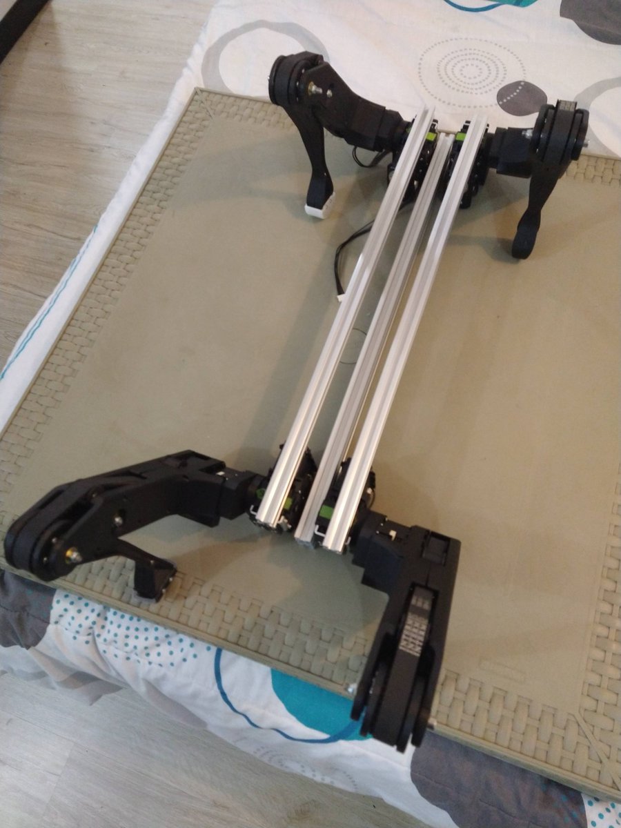 camiloim93's tweet photo. our legs ready! Body in progress. #k3lso by @r_frojd.
#dynamixel #3dprinting #raise3d #robotics #quadruped #spotmicroai
@RoboticaUsta https://t.co/wQRPxBiKze