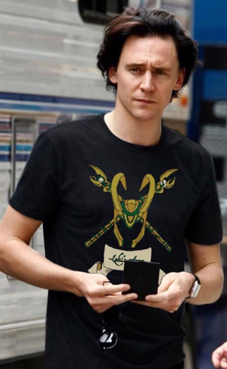 Tom wearing Loki merch!