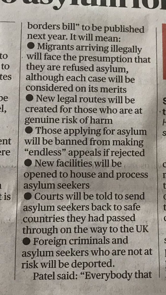 Today’s UK Gov asylum announcement. Let’s look at these proposals one-by-one in a thread 1/xx