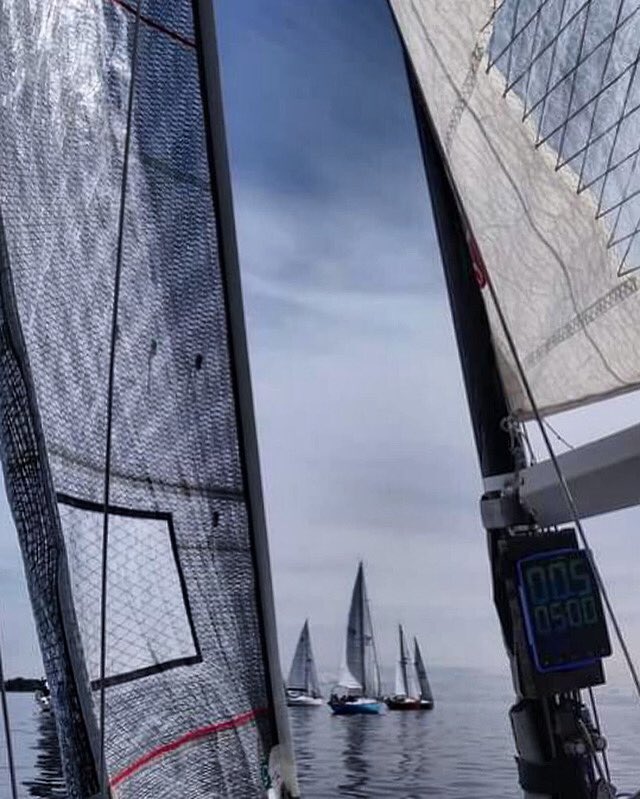 Great shot of the not so windy, (not quite) around the island race yesterday care of NYC member Alex Feldman.