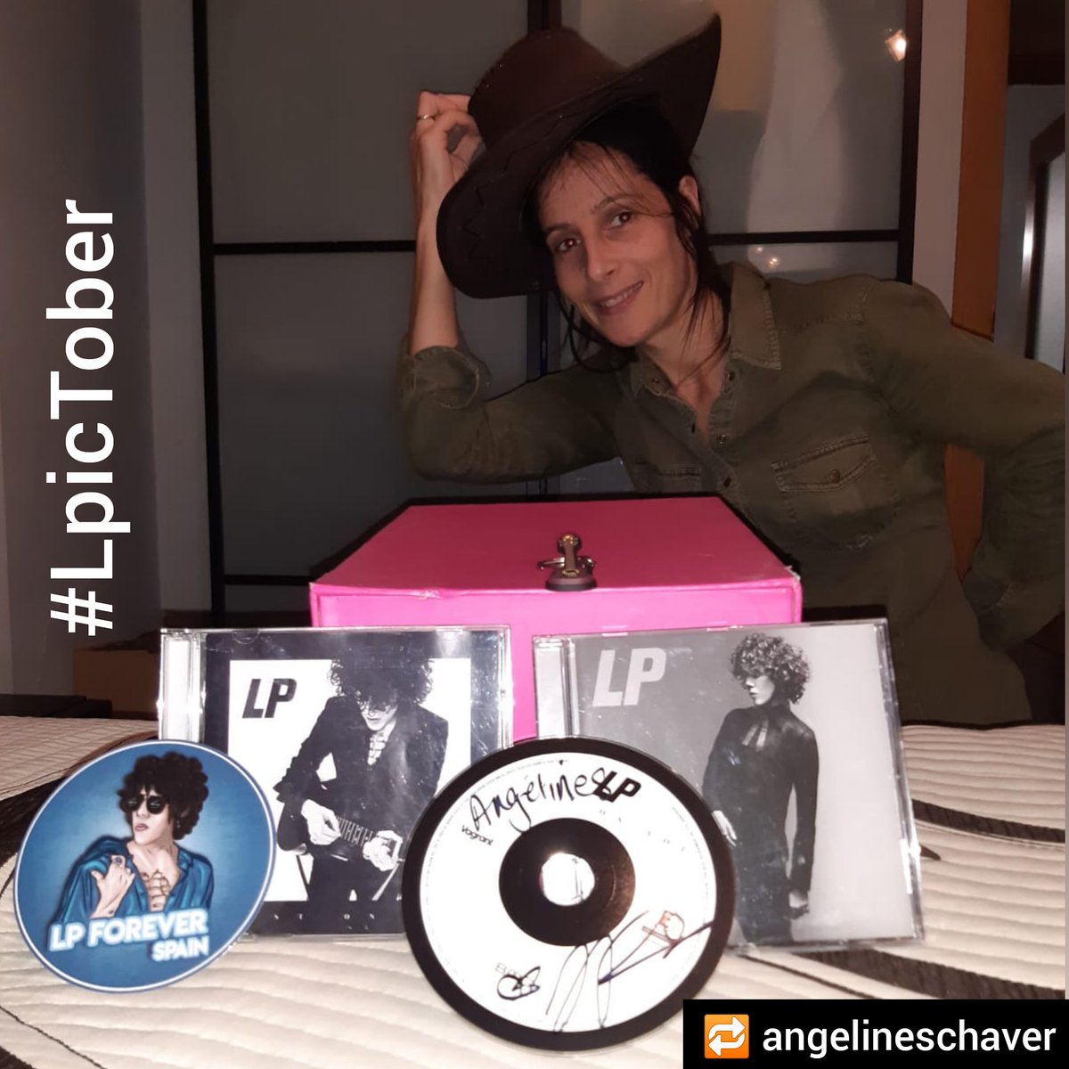 SpainLp's tweet photo. Follow our challenge on Instagram.
#LpicTober
With @lpfamily_germany
Day 4/Dia 4
Subject: Hat
Tema: Sombrero
#lp #lpfans #iamlp #iamlpofficial #iamlpfan #lpchallenge @pias_global @PIASIberAmerica https://t.co/XQrNJkqtaR