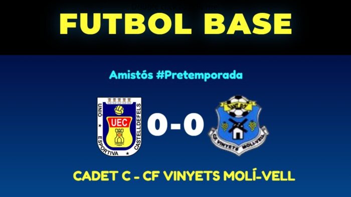 #FutbolBaseUEC | 🟡🔵

⏸️ CADET C - <a href="/VinyetsMoliVell/">CF Vinyets Moli-Vell</a>: 0-0

#SomHiGrocs #Pretemporada