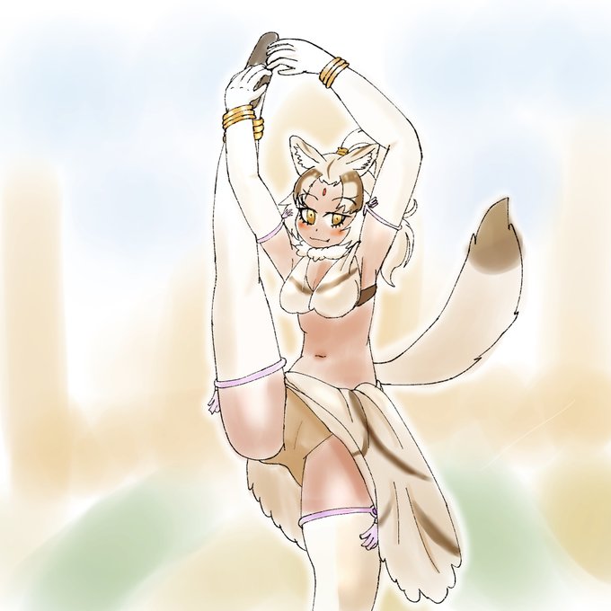 落書きI字バランスインドオオカミちゃん 