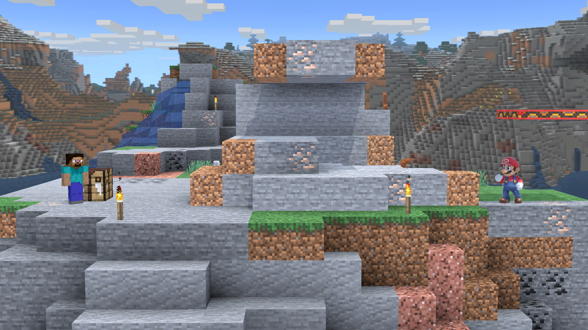 Nintendo Of Europe No Twitter There Are Six Different Biomes To See On The Minecraft World Stage Here Are Some Of Them Mine Different Parts Of The Stage To Get Materials To