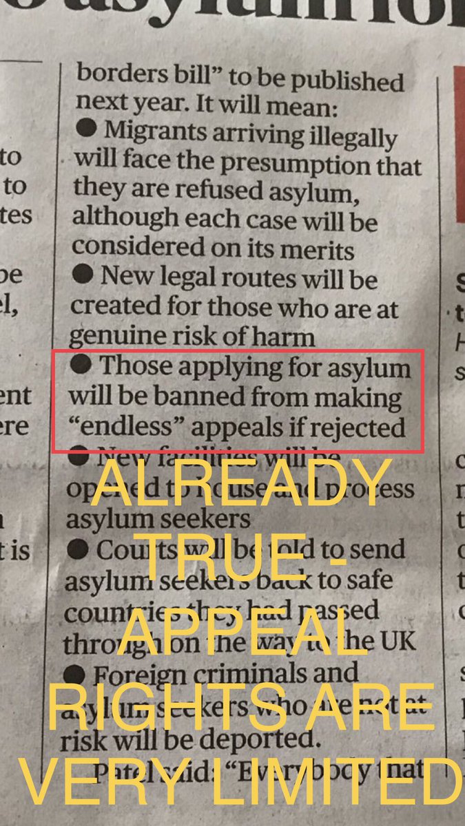 Asylum-seekers have one right of appeal about the facts.After that, only appeal or judicially review if *judge* decides a lower judge or Home Office got law wrong *and* this mistake affects the refusal of asylum. These appeals succeed because HO & judges *get the law wrong* 5/