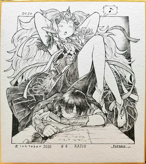 #inktober2020 #FE3H 『day4 Radio』 