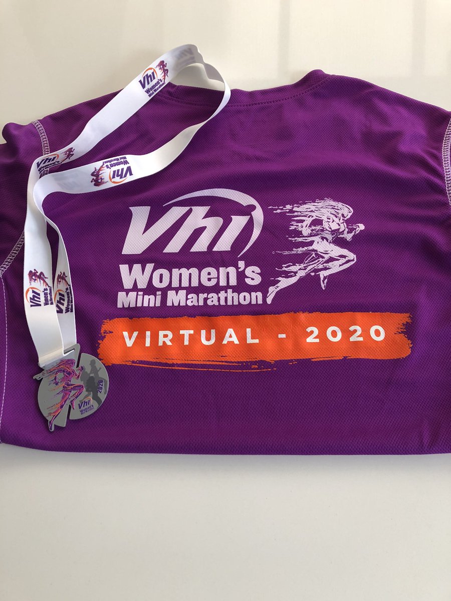 wallskathryn's tweet photo. @RoyalVictoriaRF @vhiwmm 11th mini marathon raising funds for the Dr Eithne Walls Memorial Fund at RVEEH Research Foundation done!! My first one without mum to cheer me on but somehow I felt both her and Eithne lifting me up. https://t.co/u9faEe66Qw
