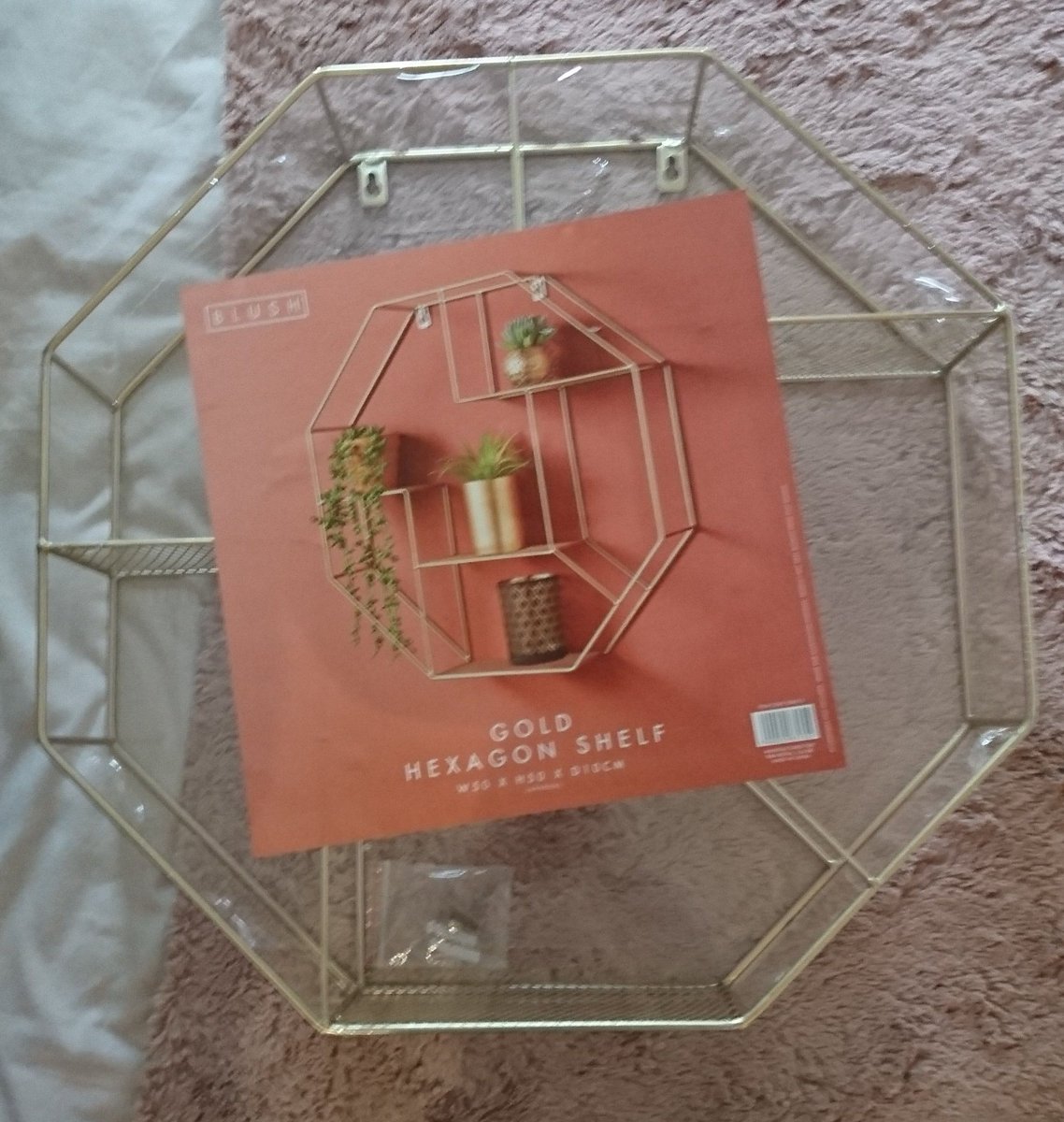 MissBateman1's tweet photo. Picked up this "hexagon" shelving unit from B&amp;M today.... Anyone else notice? https://t.co/duHCZ9ckGU