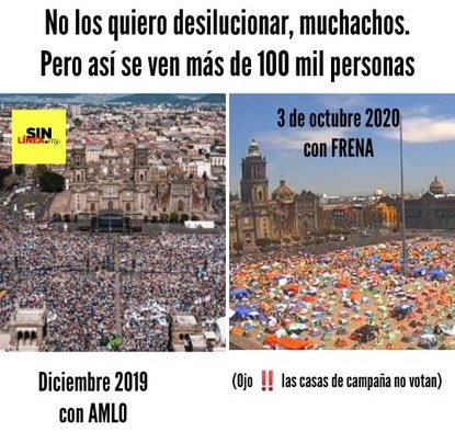 Gil_Justiciero's tweet photo. @ClaudioXGG Aquí una mejor perspectiva de la marcha #FRENATICA” con sus empleados acarreados y sus Casas de campaña 😂 👇🏻 https://t.co/hvDEOV1f25